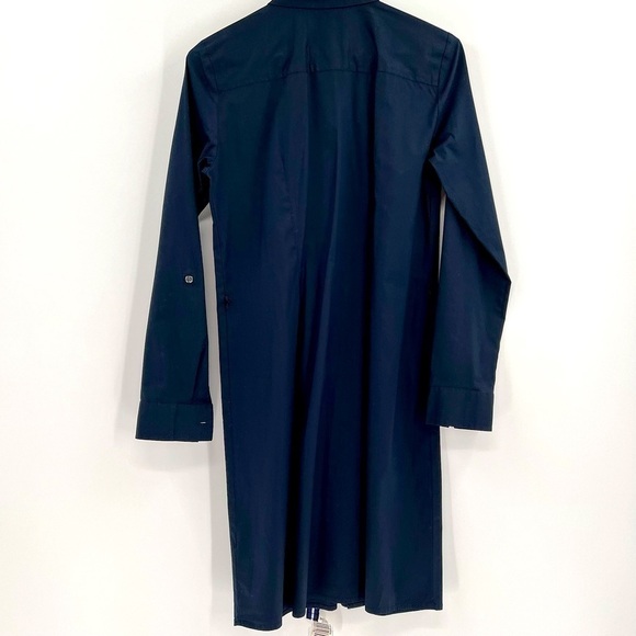 Tommy Hilfiger Women's Long Sleeve Pleat Shirt Dress Navy Blue Size XS - Picture 6 of 10